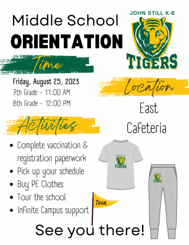 Middle School Orientation